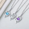Wholesale Silver Necklace With Heart Pendant And Electroplating Treatment