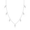 Wholesale 925 Silver Necklace With Moissanite Pendant And Cross Chain Fashionable And Set With Diamonds