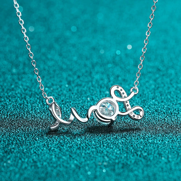 Wholesale Silver Necklace With 925 Sterling Silver Pendant Pt950 Gold Plated Featuring Letters Numbers Text Pattern Electroplated For Women