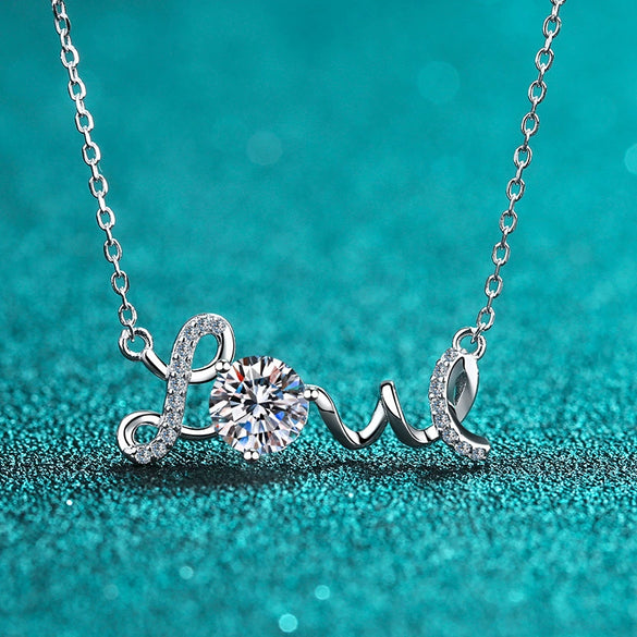 Wholesale Silver Necklace With 925 Sterling Silver Pendant Pt950 Gold Plated Featuring Letters Numbers Text Pattern Electroplated For Women