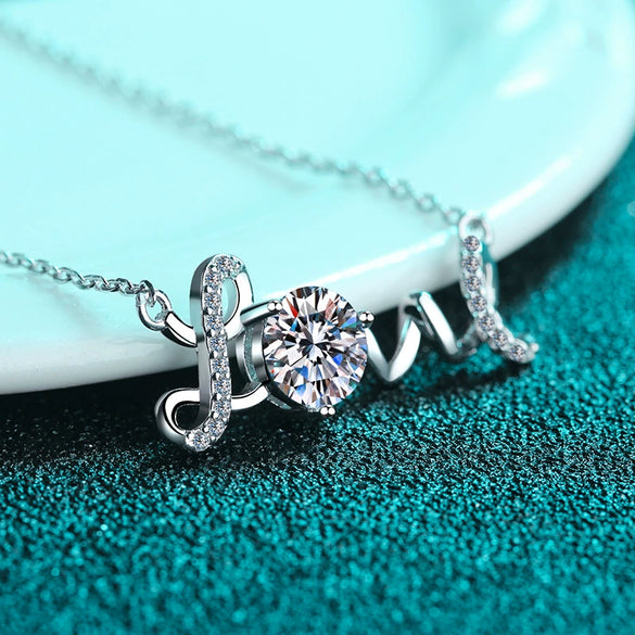 Wholesale Silver Necklace With 925 Sterling Silver Pendant Pt950 Gold Plated Featuring Letters Numbers Text Pattern Electroplated For Women