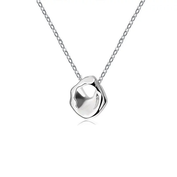 Wholesale Silver Necklace Women's Geometric Irregular Design Electroplating Cross Chain