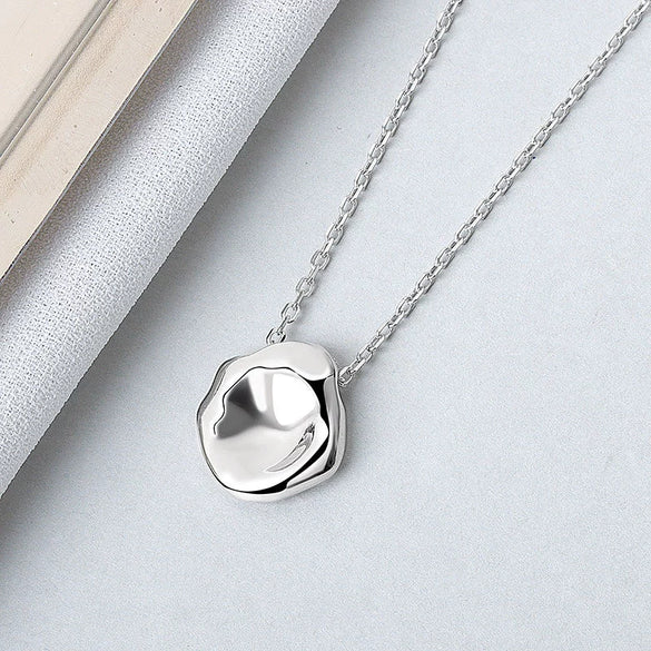 Wholesale Silver Necklace Women's Geometric Irregular Design Electroplating Cross Chain