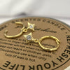 Wholesale Silver Needle And Copper Earrings With Colorful Zircon Geometric And Star Pattern Retro Style For Women