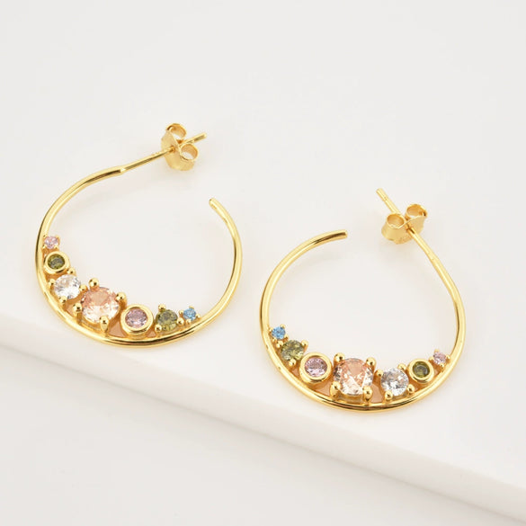 Wholesale 925 Silver Needle Earrings With Colorful Zircon Animal Zodiac Pattern Electroplated Platinum Or 18K Gold