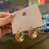 Wholesale Silver Needle Geometric Twist Diecast Metal Earrings For Women With Electroplating Treatment