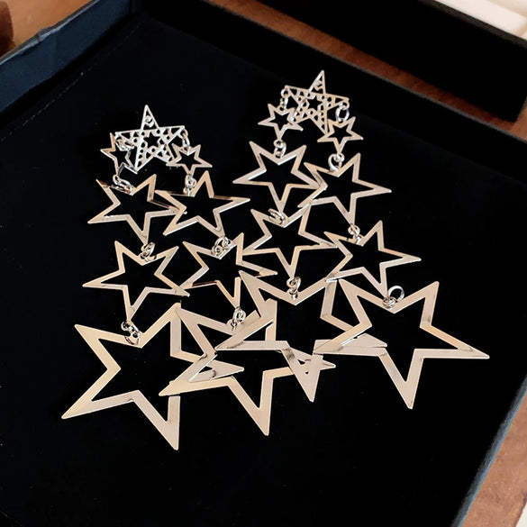Wholesale Silver Needle Geometric Twist Diecast Metal Earrings For Women With Electroplating Treatment