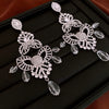 Wholesale Silver Needle Geometric Twist Diecast Metal Earrings For Women With Electroplating Treatment