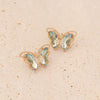Wholesale 925 Silver Needle Gradient Butterfly Copper Micro Inlaid Earrings