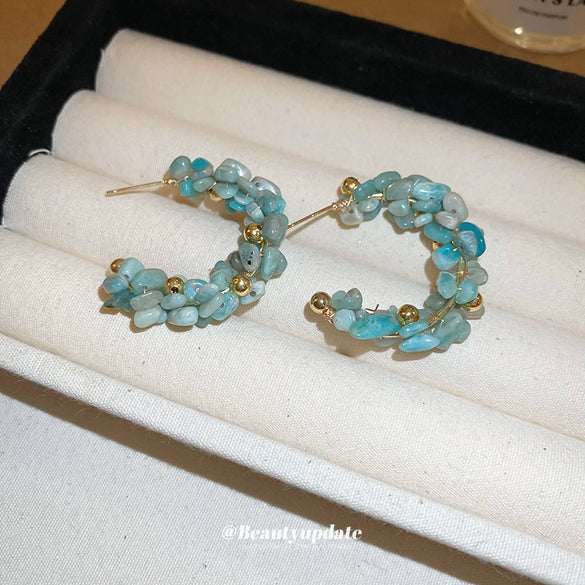 Wholesale Silver Needle Hailanbao Geometric Handmade Earrings For Women