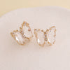 Wholesale 925 Silver Needle Multi Color Butterfly Earrings Copper Material