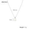 Wholesale 925 Silver Opal Fashion Necklace With Geometric Design And Electroplating Treatment For Women
