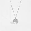 Wholesale Silver Pendant Clavicle Chain With Geometric Pattern And Electroplating For Women