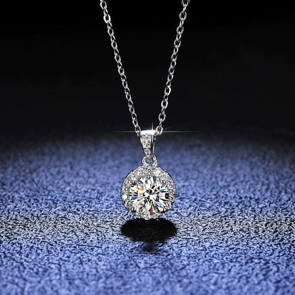 Wholesale Silver Pendant Necklace With Geometric Design And Snake Bone Chain