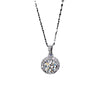 Wholesale Silver Pendant Necklace With Geometric Design And Snake Bone Chain