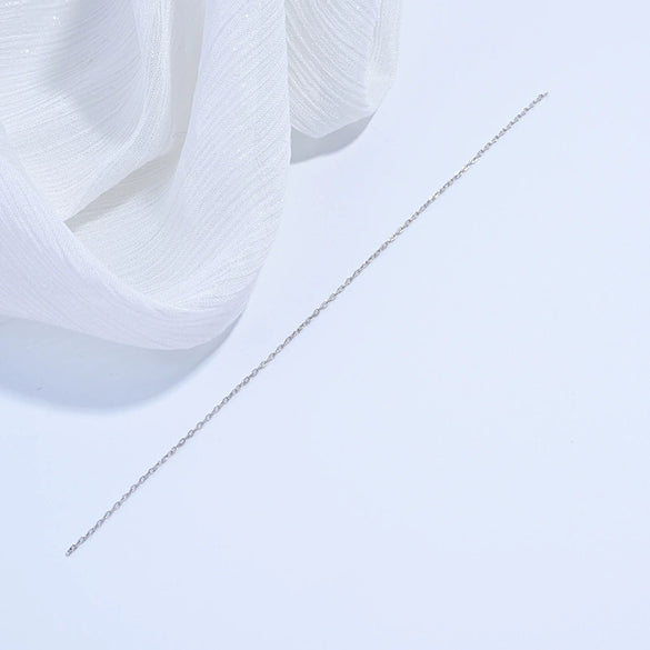 Wholesale 925 Silver Plain Chain Accessories Electroplated For Necklace And Bracelet With Rectangular And Round O Chain Styles