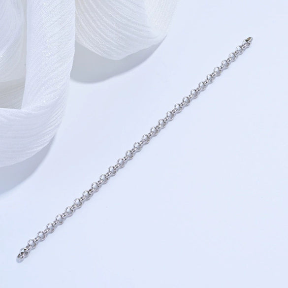 Wholesale 925 Silver Plain Chain Accessories Electroplated For Necklace And Bracelet With Rectangular And Round O Chain Styles
