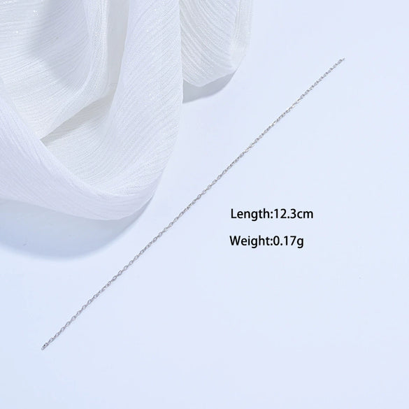 Wholesale 925 Silver Plain Chain Accessories Electroplated For Necklace And Bracelet With Rectangular And Round O Chain Styles