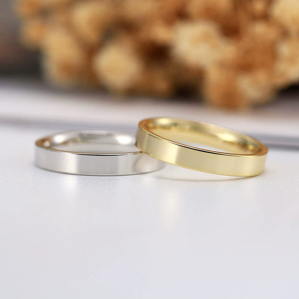 Wholesale 925 Silver Plain Ring With Geometric Style And Electroplating