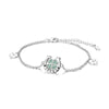 Wholesale 925 Silver Plated Bracelet With Clover And Colorful Feather Original Design Electroplating For Women