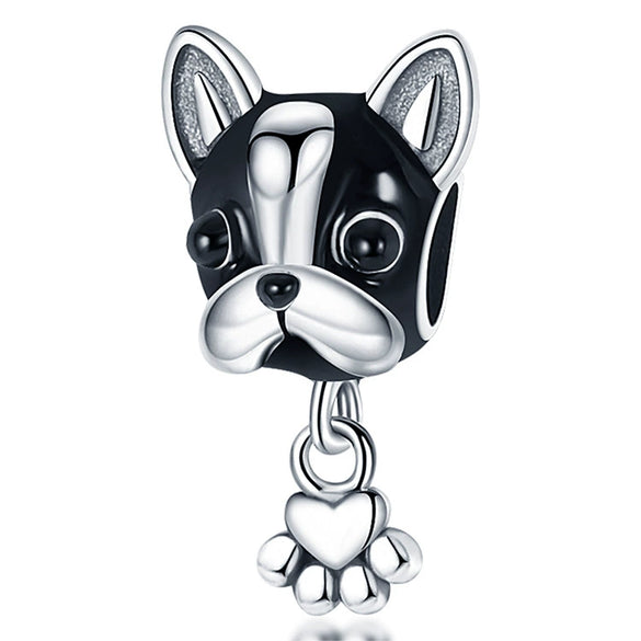 Wholesale 925 Silver Plated Cute Dog Paw String Decoration With Dripping Oil Treatment And Original Design