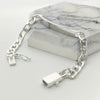Wholesale Silver Plated Unisex Geometric Pattern Bracelet Made Of Mixed Material