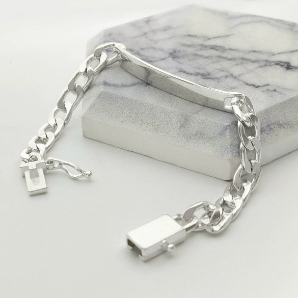 Wholesale Silver Plated Unisex Geometric Pattern Bracelet Made Of Mixed Material