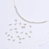 Wholesale Silver Rectangular And Oval Beads Diy Handmade Beaded Bracelet Necklace With Electroplating
