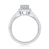 Wholesale 925 Silver Rectangular Moissanite Geometric Trendy Highend Female Ring Set With Diamonds