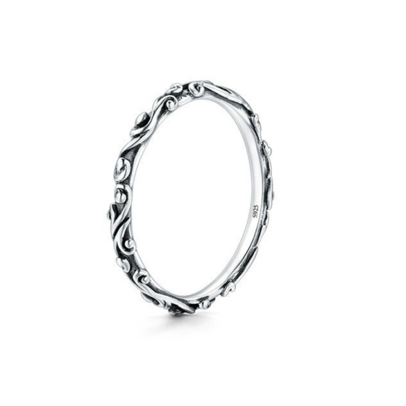 Wholesale 925 Silver Retro Geometric Ring Seiko Design Unisex And Women's Style
