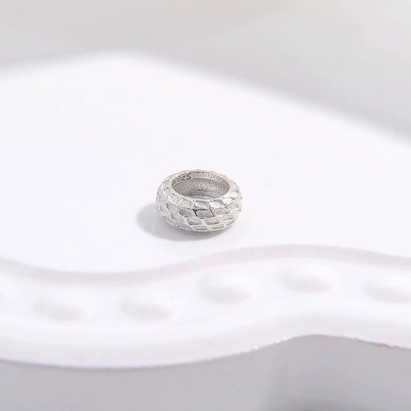 Wholesale Silver Retro Style Tire Bead Pattern Diy Handmade Bracelet Accessories