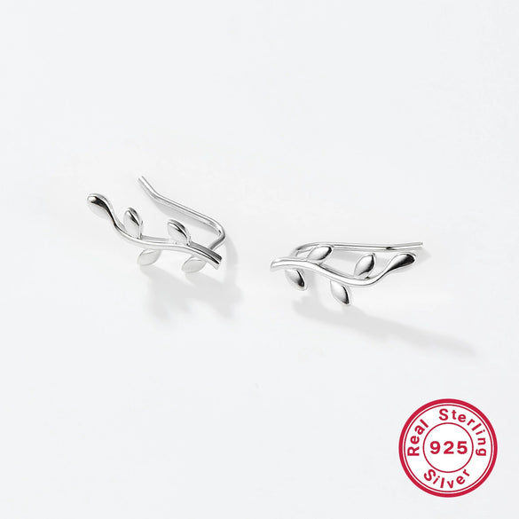 Wholesale 925 Silver Ring With Leaves And Diamond Open Style Electroplated For Women