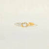 Wholesale Silver Ring With Square Knot Geometric Design And Electroplating For Women