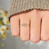 Wholesale Silver Ring With Square Knot Geometric Design And Electroplating For Women