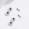 Wholesale Silver Round Barrel Beads Electroplated For Diy Bracelet And Necklace