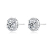 Wholesale 925 Silver Round Earrings For Women Elegant Simple Moissanite Jewelry