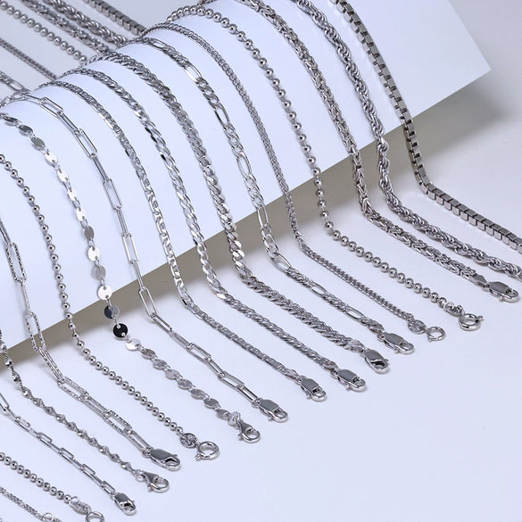 Wholesale Silver 925 Silver O Word Chain Jewelry With Cartoon Style And Electroplating Processing For Unisex