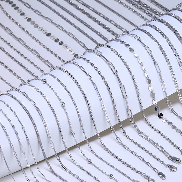 Wholesale Silver 925 Silver O Word Chain Jewelry With Cartoon Style And Electroplating Processing For Unisex