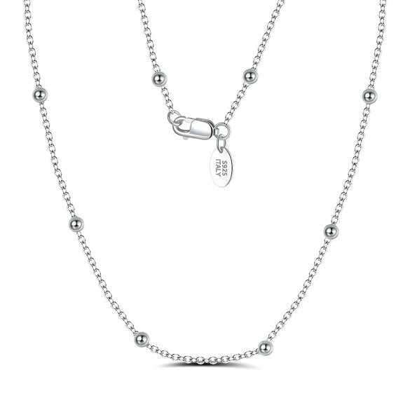 Wholesale Silver 925 Silver O Word Chain Jewelry With Cartoon Style And Electroplating Processing For Unisex