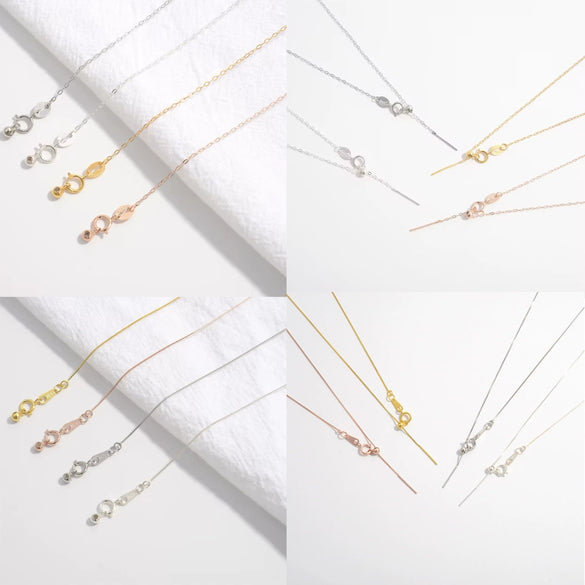 Wholesale 925 Silver Simple Geometric Ochain Clavicle Chain For Women With Electroplating