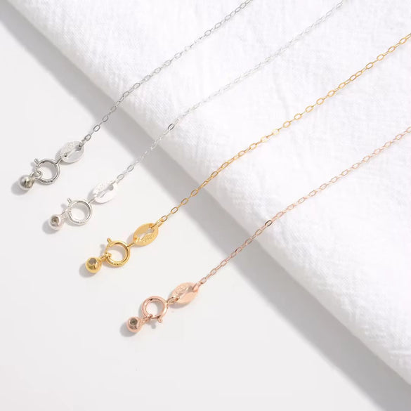 Wholesale 925 Silver Simple Geometric Ochain Clavicle Chain For Women With Electroplating