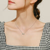 Wholesale 925 Silver Simple Wireless Symbol Pendant Necklace For Women