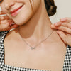 Wholesale 925 Silver Simple Wireless Symbol Pendant Necklace For Women