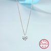 Wholesale 925 Silver Single Zirconium Lady Necklace With Geometric Design And Elegant Style