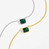 Wholesale 925 Silver Square Emerald Pendant Necklace With Electroplating Simple Fashionable And All Match Design For Women