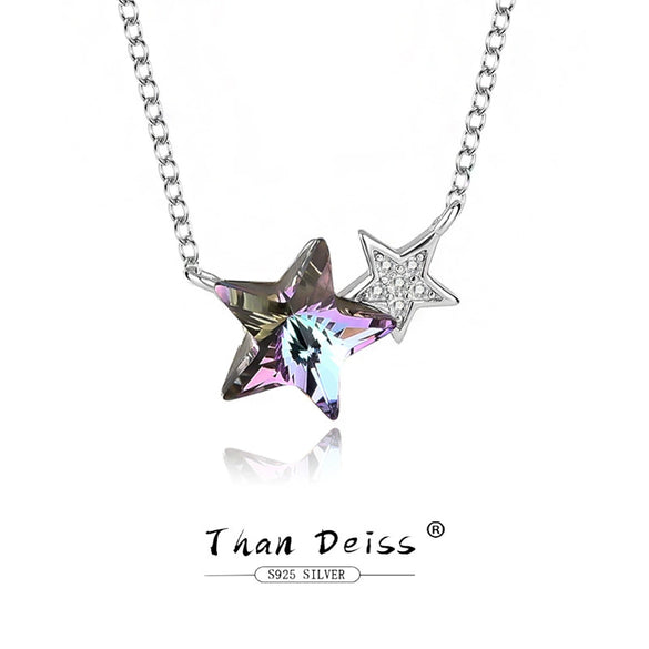 Wholesale Silver Star Necklace Set With Crystals For Women