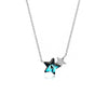 Wholesale Silver Star Necklace Set With Crystals For Women