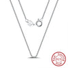 Wholesale Silver 925 Sterling Silver Necklace With 10Mm Box Chain Plain Single Chain Pendant Geometric Style Factory Outlet