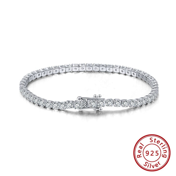Wholesale Silver 925 Sterling Silver Women's Geometric Bracelet With Electroplating