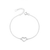 Wholesale 925 Silver Sweet Girl Heart Shaped Bracelet With Electroplating